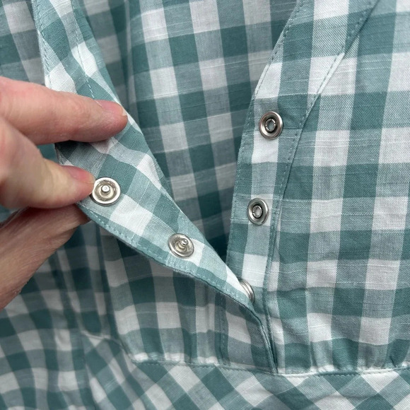 Pehr Green checked Caftan  Dress, One Size - Picture 11 of 13